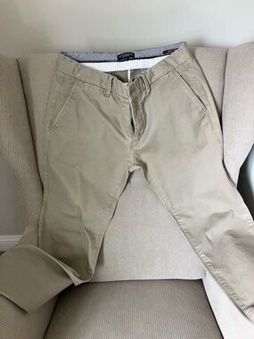 Gutteridge Men's Slim Fit Khaki Chinos - Light Tan